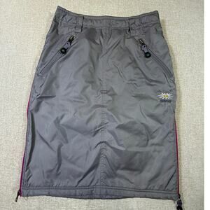 SKHoop of Scandinavia Womens XS Gray Snow Skirt Minimalist Knee Length Insulated